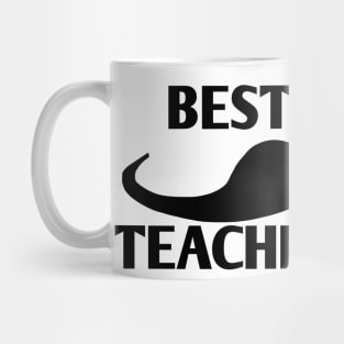 Best math teacher ever, Gift for male math teacher with mustache Mug